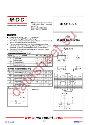 DTA114EUA-TP datasheet  